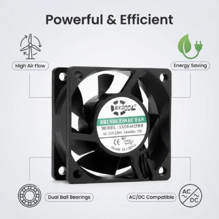 SXDE6025BH 115V / 230V gallery image 2 - SXDOOL EC energy-saving axial fan 115V / 230V for OEM thermal projects
