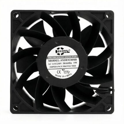 SXDOOL 92x92x38mm 115V/230V EC Axial Fan 68.5CFM Dual Ball Bearing 115V / 230V main product image - SXDOOL EC energy-saving axial fan 92x92x38mm 115V / 230V for OEM thermal projects