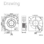 SXDOOL 120x120x32mm 12V Blower Fan 30.8CFM Dual Ball Bearing 12V gallery image 3 - SXDOOL centrifugal blower fan 120x120x32mm 12V for OEM thermal projects