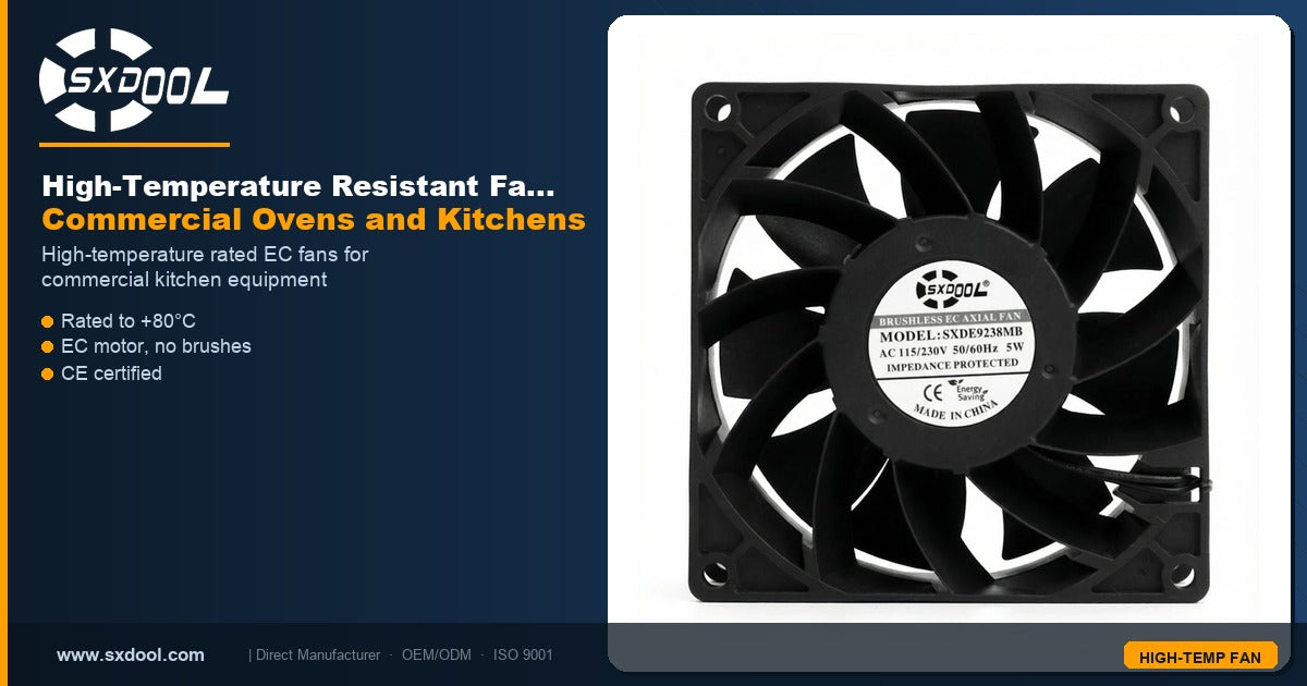 SXDOOL High-Temperature Resistant Fans for Commercial Ovens and Kitchens — Industrial Cooling Fan