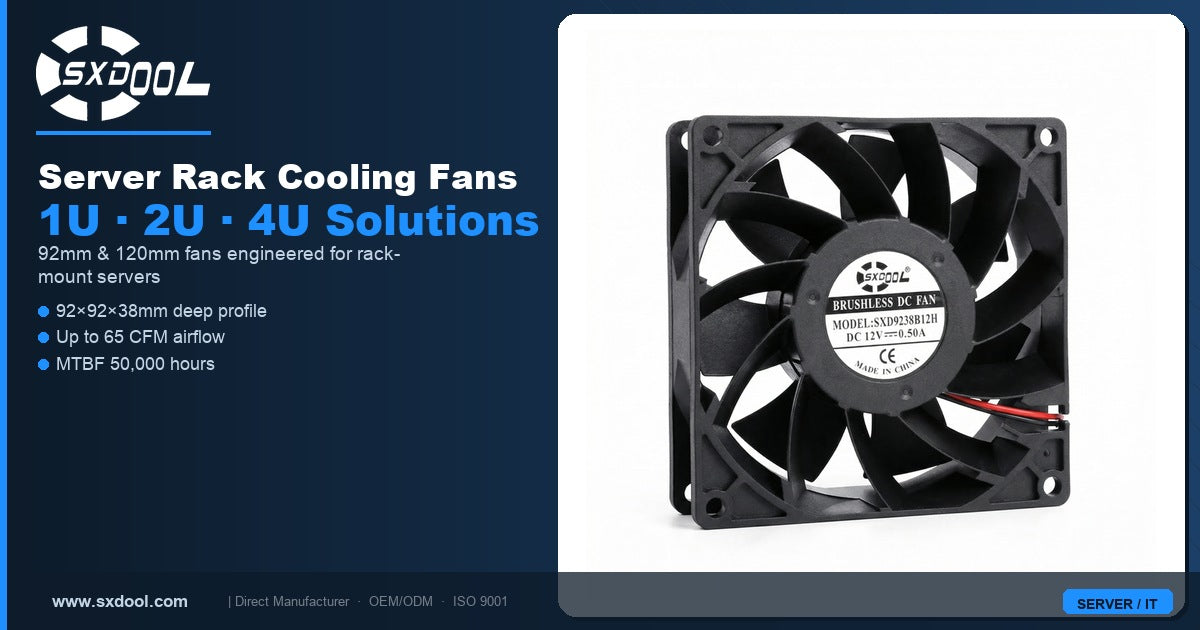 SXDOOL Server Rack Cooling Fans 1U · 2U · 4U Solutions — Industrial Cooling Fan Manufacturer
