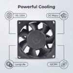 SXDE8038BH 80x80x38mm 90-270V gallery image 3 - SXDOOL EC energy-saving axial fan 80x80x38mm 90-270V for OEM thermal projects