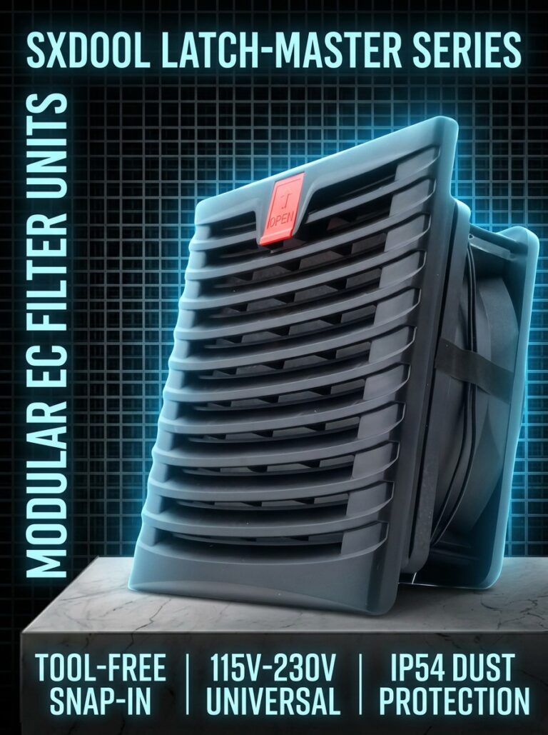 Tool-Free Latch EC Fan Modules for Industrial Enclosures