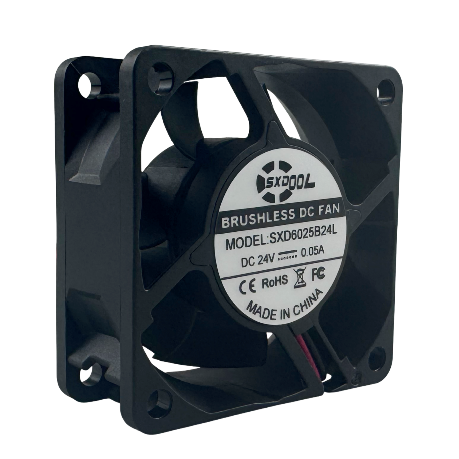 SXD6025B24L_1 SXDOOL SXD6025B24L IP68 DC Fan 60x60x25mm 24V - Image 1