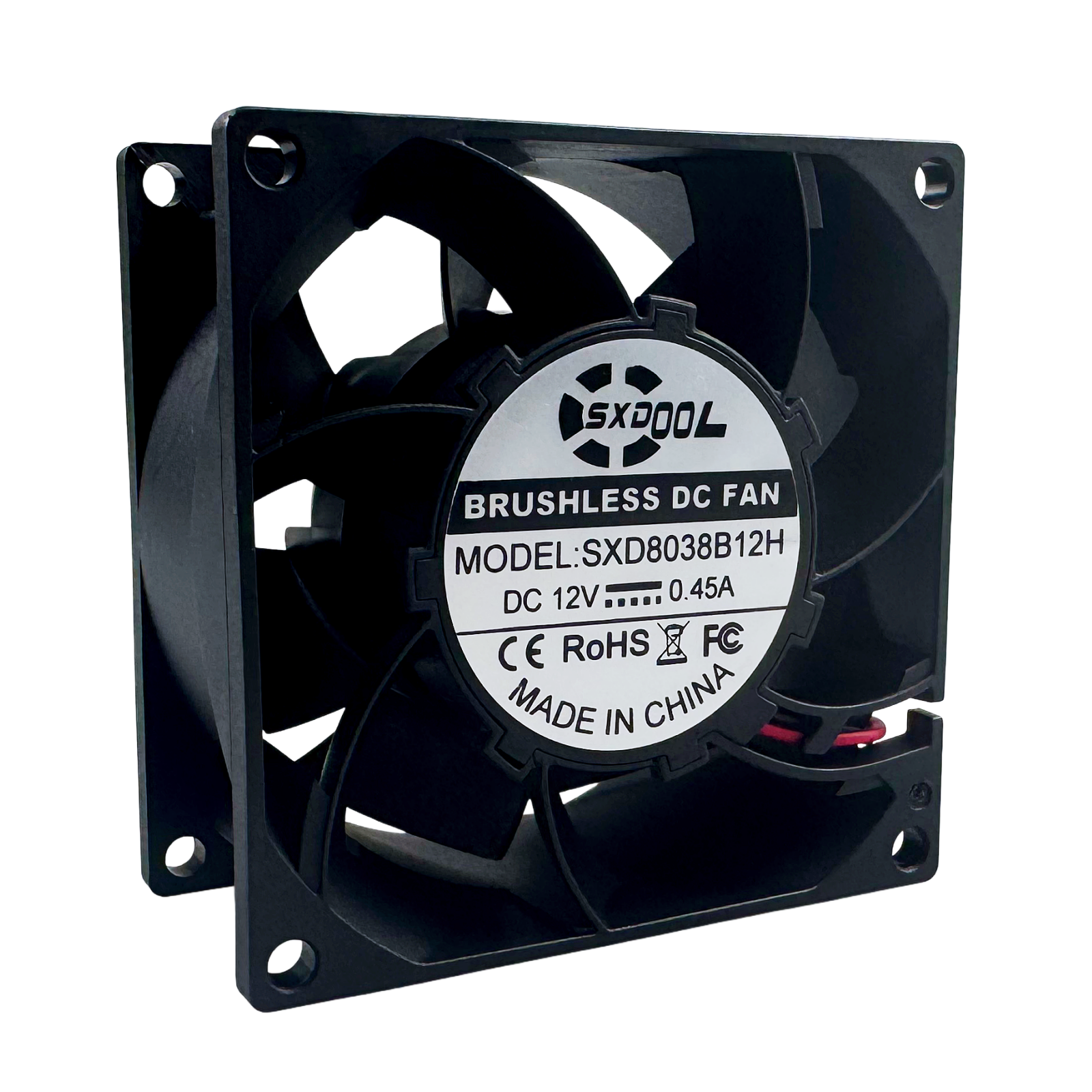 SXD8038B12H_1 SXDOOL SXD8038B12H IP68 DC Fan 80x80x38mm 12V - Image 1