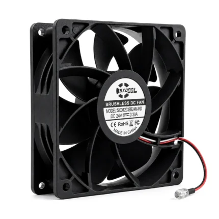 SXDOOL 120x120x38mm 24V DC axial fan with RD alarm lead.