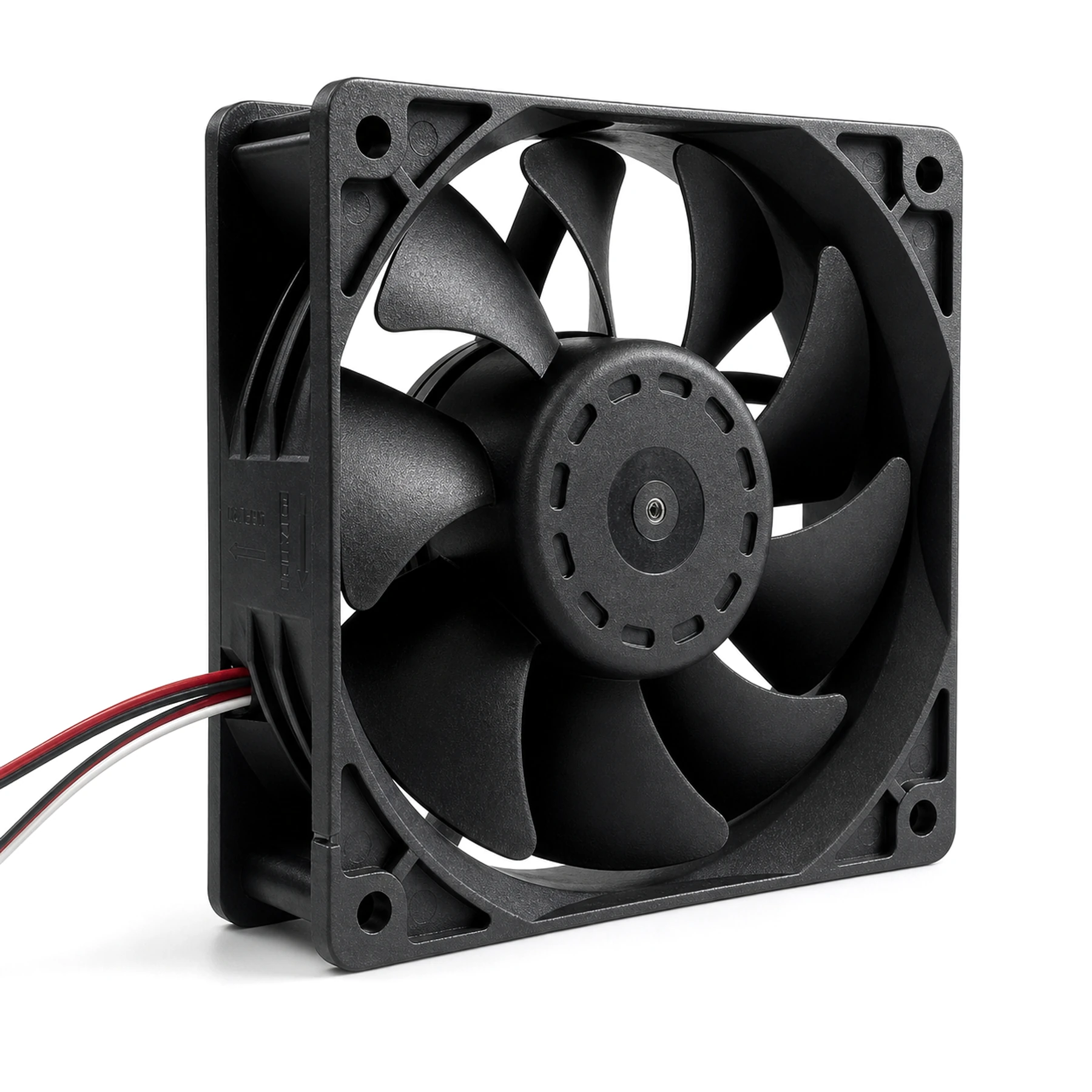 Rear three-quarter structure of the SXDOOL 12038 industrial DC axial fan