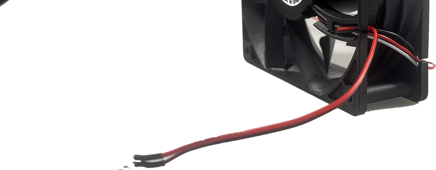 External alarm indicator and lead assembly supplied with the SXDOOL 12038 RD fan
