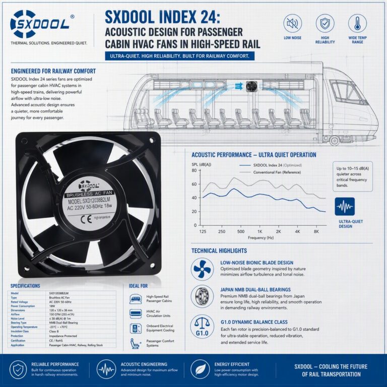 Acoustic Design for Passenger Cabin HVAC Fans in High-Speed Rail