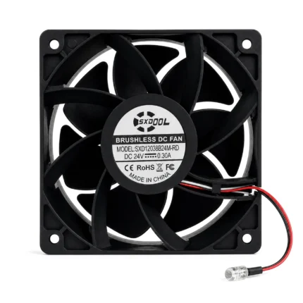 SXDOOL 120x120x38mm 24V three-wire RD alarm DC axial cooling fan
