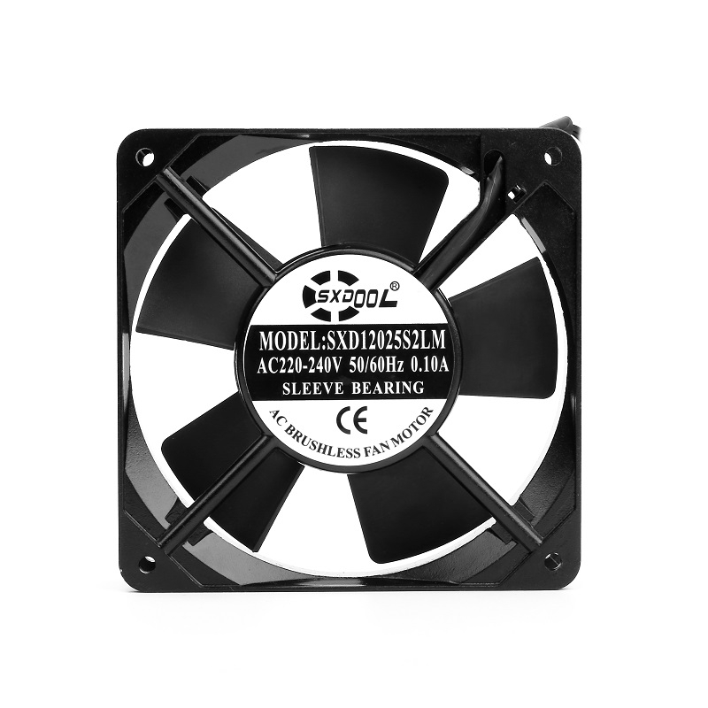SXD12025S2LM_1.jpg SXDOOL 120x120x25mm AC Axial Cooling Fan | SXD12025S2LM AC 220-240V Sleeve Bearing - Image 1