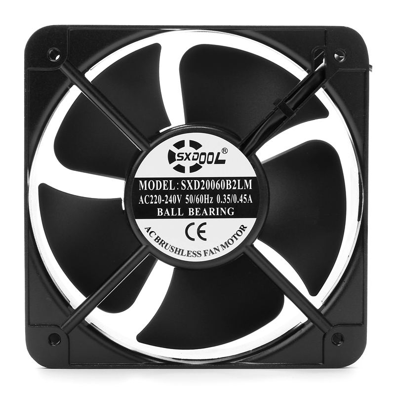 SXD20060B2LM_1.jpg SXDOOL 200x200x60mm AC Axial Cooling Fan | SXD20060B2LM AC 220-240V Dual Ball Bearing - Image 1