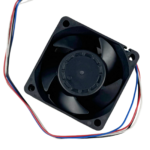 SXD6038B24H-RDP 24V cooling fan, front view with four lead wires