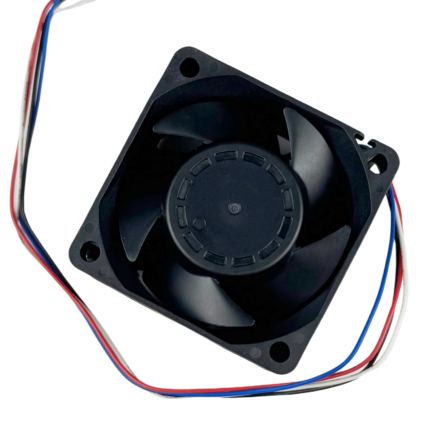 SXD6038B24H-RDP 24V cooling fan, front view with four lead wires