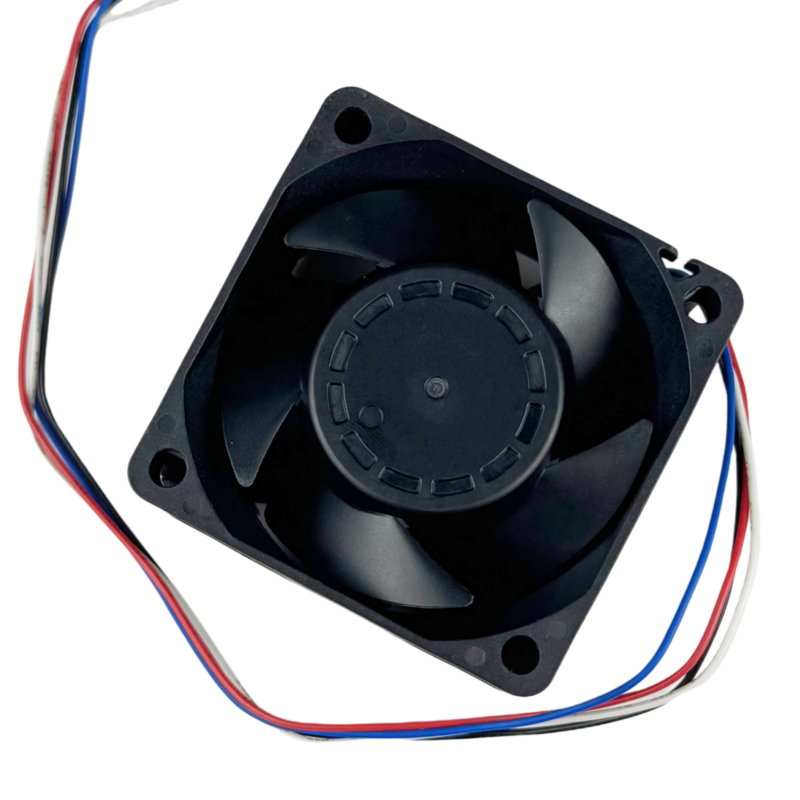 SXD6038B24H-RDP 24V cooling fan, front view with four lead wires