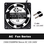 SXDOOL 80x80x25mm AC Axial Cooling Fan | SXD8025S2LM AC 220-240V Sleeve Bearing
