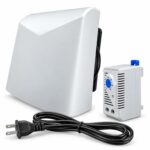 SXDOOL outdoor electrical enclosure fan kit with curved rain hood, SXD011 thermostat and 1.5 m US power cord with two flat plug blades
