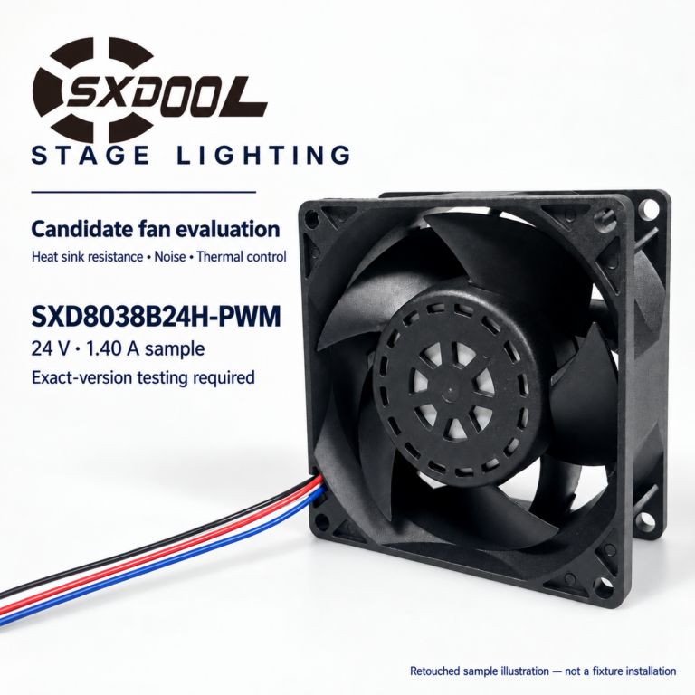 Selecting cooling fans for LED stage lighting